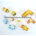 straight connector hydraulic hose fitting brass inserts cores nut sleeves